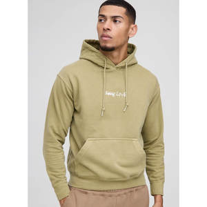 Sudaderas con capucha de talla grande de alta calidad para hombre con logotipo personalizado, sudadera informal de algodón pesado Vintage de gran tamaño - Product Image 3