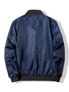 Chaqueta de bombardero de alta calidad hecha a medida para hombre, tela de lona de calidad de talla grande con chaqueta de alta visibilidad con logotipo para hombre - Product Image 4