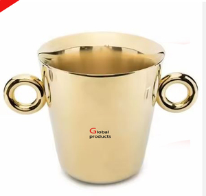 Cuivre métal acier inoxydable petite taille refroidisseur de vin seau de boisson pour hôtel restaurant et bar - Product Image 2