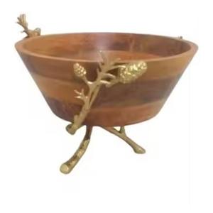 Bol de service en bois de qualité étonnante Nouveau design Industrie tendance pour les cadeaux de pendaison de crémaillère pour la table à manger - Product Image 5