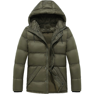 เสื้อแจ็คเก็ตผ้าแคนวาสบุใยสังเคราะห์สำหรับผู้ชาย รุ่น Winters Warm พร้อมฮู้ดและโลโก้ด้านหน้า สไตล์ไฮสตรีท - Product Image 1