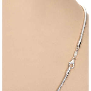 NOVAMART Fine Anti-Tarnish 92.5 Sterling <b>Silver</b> Snake <b>Chain</b> Necklace 20 24 28 Inches Religious Style <b>Box</b> Gold for Men Boys Weddi - Product Image 3