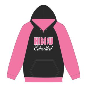 Sudadera con Capucha de Manga Raglán Negra para Hombres, Estilo Universitario, Bordado Chenille, Hermandad Griega Divine Nine, Moda Universitaria - Product Image 2