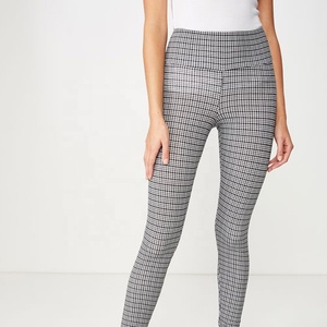 Logotipo personalizable Pantalones de Yoga de fitness para mujer Cintura alta Transpirable Cintura media 100% Seda Spandex Tejido Gimnasio y entrenamientos deportivos - Product Image 4