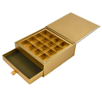 Boîte-cadeau en carton de chocolat noir magnétique à deux couches Boîte de chocolat de luxe avec tiroir avec certificat SABRE