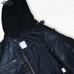 Meilleure vente Veste de moto en cuir d'agneau véritable pour hommes, col montant élégant, vêtements d'extérieur noirs durables pour les motards - Product Image 3