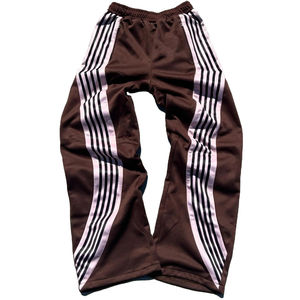 Customized Acid Wash Flared Sweat Pants Loose Mid Baggy Track <b>Joggers</b> Streetwear <b>Wide</b> <b>Leg</b> Cotton Sweatpants Casual Side Strips - Product Image 2