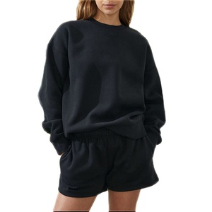 Conjunto Deportivo Personalizable de 2 Piezas para Hombre, Sudadera Extra Grande, Pantalones Cortos de Campana, Tela de Felpa, Tinte Liso, Ecológico, Digital - Product Image 1