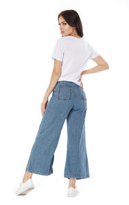 Jean droit vintage à rayures latérales Y2K pour hommes, pantalon en denim baggy bleu délavé, jean tendance Hip Hop Hombre - Product Image 4