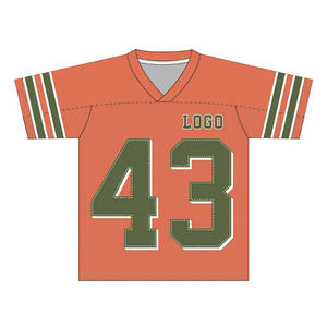 Maillot de football américain classique personnalisé par le fabricant, en maille respirante, sublimation, pour équipe de football de rue - Product Image 4