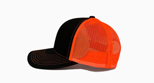 Chapeau de sport à 6 panneaux en maille orange vif avec logo personnalisable, style quotidien pour l'extérieur, fabriqué en Injae Vina Headwear - Product Image 3