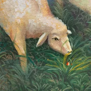 Peinture à l'huile sur toile de Jésus 100% peinte à la main, 36 pouces x 24 pouces, Jésus élégant sur toile - Product Image 6