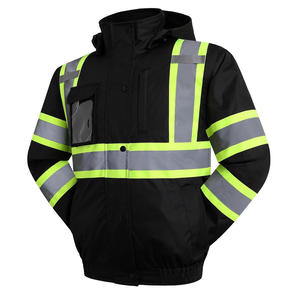 Chaqueta de Trabajo de Seguridad Reflectante Personalizada de Alta Visibilidad para Hombre, Chaqueta de Trabajo Reflectante con Cremallera y Brillo Nocturno - Product Image 5