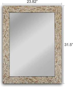 Marco decorativo de lujo para decoración de interiores de hogar y Hotel, espejo de pared con incrustaciones de nácar y espejo de pared de madera - Product Image 3