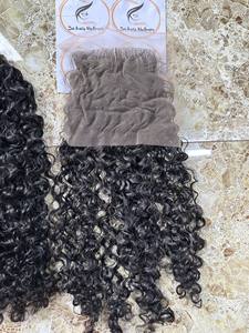 Burmese Curls Hair Vietnamese Raw Hair Remy Cuticle Aligned Double Drawn Human Hair Bundle with Closure Set Wigs for Black Women - Product Image 3