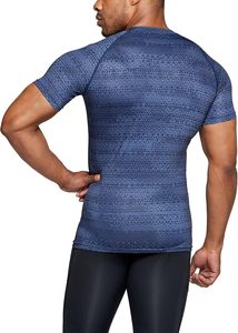 Chemise de compression à séchage rapide UPF 50 + pour hommes, entraînement athlétique personnalisé, conception à manches courtes pour les sports nautiques - Product Image 3