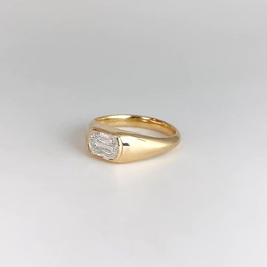 Cubic Zircon Stone Cushion Cut Minimalist Band 925 Sterling Silver Women <b>Girl</b> Engagement <b>Ring</b> Fine Silver Jewelry Wholesale Bulk - Product Image 2