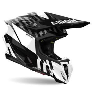 Casque de motocross-enduro Airoh Twist 3 Thunder Black taille XL, graphique brillant pour la conduite à moto - Product Image 3