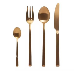 Juego de cubiertos de metal con acabado plateado real, elegante cuchara de acero inoxidable, tenedor, cuchillo, vajilla para cocina y mesa de comedor - Product Image 6