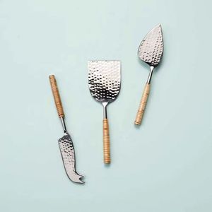 Couverts en acier inoxydable argenté avec poignée en os chic Couverts faits à la main Style occidental pour table de mariage Usage décoratif - Product Image 1