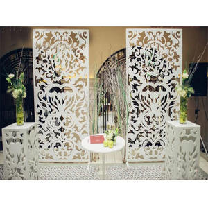 แผงเลเซอร์ดีไซน์ทันสมัยสำหรับฉากหลังงานแต่งงาน แผงตกแต่งโลหะตัดด้วยเลเซอร์สำหรับงานกลางแจ้ง แผงเลเซอร์ดีไซน์ใหม่จากสวิตเซอร์แลนด์ - Product Image 1