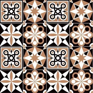 กระเบื้องเซรามิกลายดอกไม้ใหม่ขนาด30x30ซม. บริการออกแบบพื้นห้องครัวห้องอาบน้ำสไตล์โมร็อกโก - Product Image 3