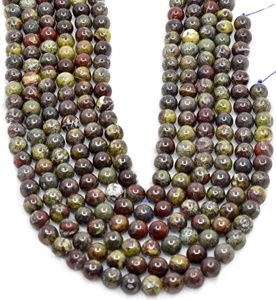 Cuentas Redondas de 8mm de Piedra de Sangre Africana Natural para Meditación y Moda, Precio Directo de Fábrica por Anshul Impex - Product Image 1