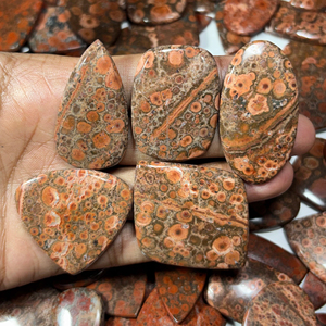 Poppy Jasper cabujón suelto curación Natural cristal suave ámbar cuenta hecha a mano bonito Material de piedras preciosas para la fabricación de joyas - Product Image 1