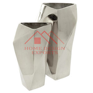 Floreros de mesa de metal y aluminio para decoración de sala de estar, jarrones de oficina de metal y aluminio de último diseño - Product Image 3