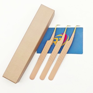 Pinzas para Pestañas de Volumen Mega Volumen, Color Personalizado 0.07, Fabricación de Pestañas, Acero Inoxidable Antiestático, Venta al por Mayor - Product Image 6