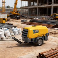 Atlas Copco Compresseur d'air portable à moteur diesel 185 Cfm pour le forage minier
