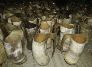 แก้วกาแฟฮอร์นทำด้วยมือธรรมชาติสำหรับงานแต่งงานและงานปาร์ตี้แก้วมักไวกิ้งรุ่นล่าสุดสำหรับงานเฉลิมฉลองวันเกิด - Product Image 4