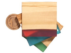 Restaurant Made Wood & Resin avec des sous-verres personnalisés polis de haute qualité 4 pcs set vente chaude 2023 - Product Image 6