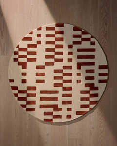 Modern Geometric Area Rug <b>for</b> Living Room Bedroom Abstract Brick Pattern Hand Tufted <b>Carpet</b> Low Pile Pet-Friendly Latex Backing - Product Image 5