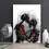 ภาพวาดศิลปะบนผืนผ้าใบรูปหัวกะโหลกคู่รักกอดกัน 1 ชิ้น - Product Image 5