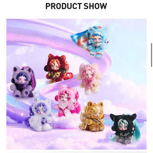 Nouveauté : Figurines en peluche MART SkullPanda X pour la série My Little, sous emballage scellé, dérivés d'animation, pour 7-12 ans - 6 pièces par lot - Product Image 3