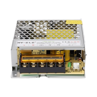 Fuente de Alimentación Personalizable de 50W para Riel DIN, Salida Dual 12VDC 4.2A, Gabinete de Distribución de Energía Industrial, Voltaje de Entrada 220V, Ry-ele
