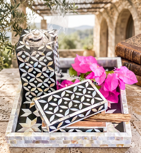 Best Bakhoor Luxury Tray Set Eco-Friendly Handmade Incense Burner Mother Pearl Resin Lavender Scent-<b>Eid</b> <b>Gifts</b> for Oman - Product Image 6