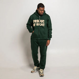 Fabricant de survêtements surdimensionnés délavés à l'acide pour hommes, patch de broderie vieilli, sweat à capuche 100% coton, strass, hiver - Product Image 6