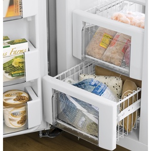 Refrigerador Inteligente GE PSB48YSNSS de 48 Pulgadas con Iluminación LED y 28.7 Pies Cúbicos de Profundidad para Mostrador Fuente de energía eléctrica integrada con capacidad total de [X] pies cúbicos - Product Image 4