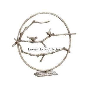 Hot Selling Attractive Look <b>White</b> and Gold Flowers Floral Designer Sculpture and Objects for <b>Office</b> <b>Desk</b> Decoration in Low Price - Product Image 2