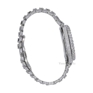 Reloj de Hip Hop analógico automático de lujo para hombre, Diamantes de moissanita, reloj de acero inoxidable completamente helado, esfera de cristal, compradores mayoristas - Product Image 4