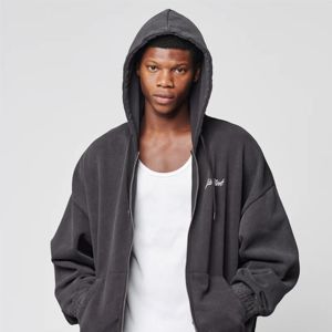 Meilleure qualité nouveauté unisexe fermeture éclair pull à capuche coton Street Wear polaire hommes brodé motif de créateur anti-rétrécissement - Product Image 2