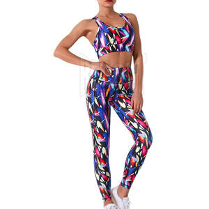 Ropa Deportiva para Gimnasio, Conjuntos de Yoga Sublimados para Mujer, Nuevo Estilo Informal, Conjunto de Yoga Sublimado para Mujer, Conjunto de Yoga de Talla Personalizada - Product Image 1