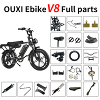 Vélo électrique Fat E Bike à double batterie Ouxi V8, moteur 500 watts (c80), contrôleur 48v V8-2, moyeu 750w, pneu 250w, Ouxi-v8-fatbike, câbles de roue arrière