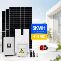 Kit Complet Tout-en-un 5kW MPPT Onduleur Hybride à Onde Sinusoïdale Pure avec Batterie LiFePO4 Intégrée, Silicium Monocristallin pour Usage Domestique