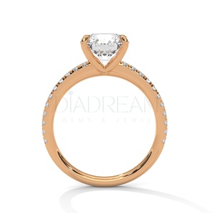 Adorable Womens Fancy Solitaire Round Cut Original Moissanite Diamond Ring with 925 Sterling Silver High Quality Unique Design - Product Image 6