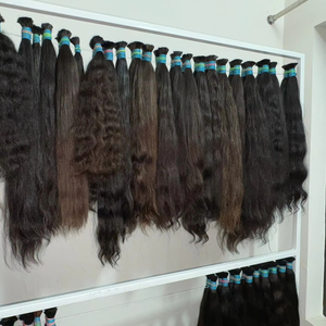 Extensiones de cabello humano de trama recta de hueso sin procesar de alta calidad mechones de cabello crudo indio Remy virgen 100% al por mayor gran stock - Product Image 1