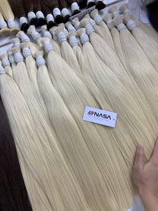 ผมต่อแบบสองชั้น60ซม. สีบลอนด์100% ผมเวียดนาม - Product Image 3