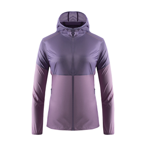 Veste coupe-vent légère et résistante au soleil pour homme avec fermeture éclair à capuche et patchwork pour les activités de plein air en été Protection fine - Product Image 6